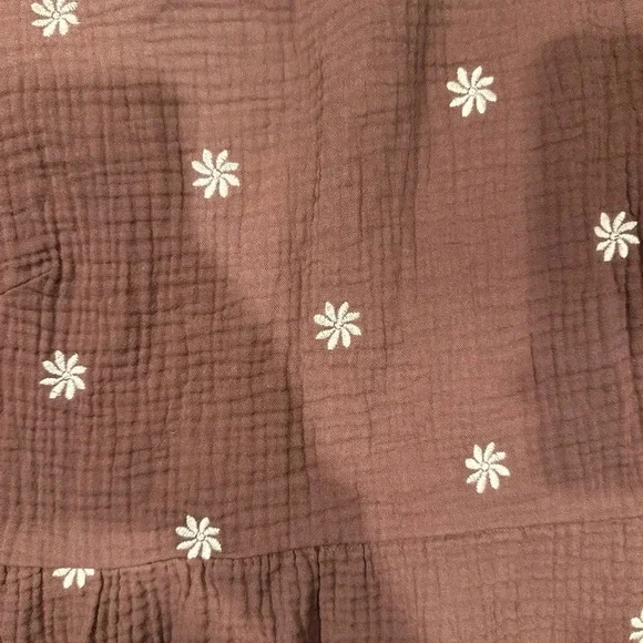 Madewell Embroidered Lightspun Peplum Open Back Top Women Small - Picture 3 of 7